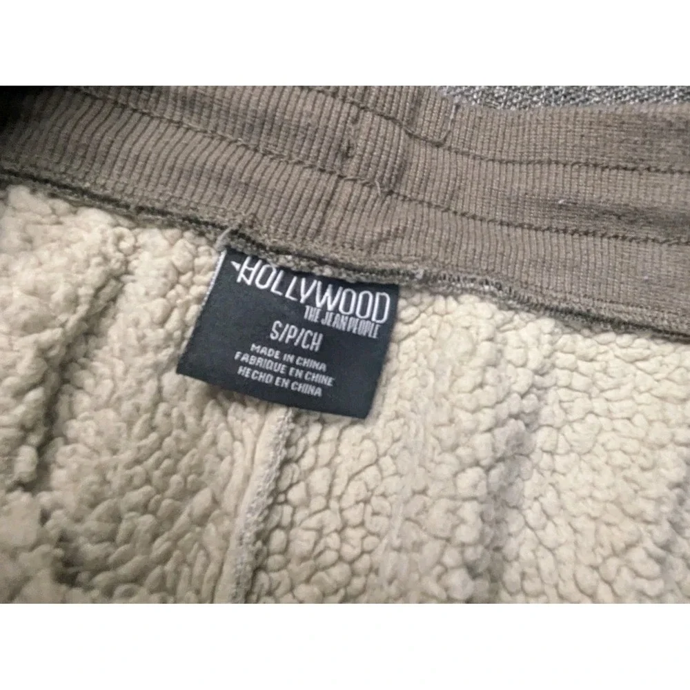 Hollywood The Jean People Sherpa Lined Camouflage Sweatpants Joggers Size Small